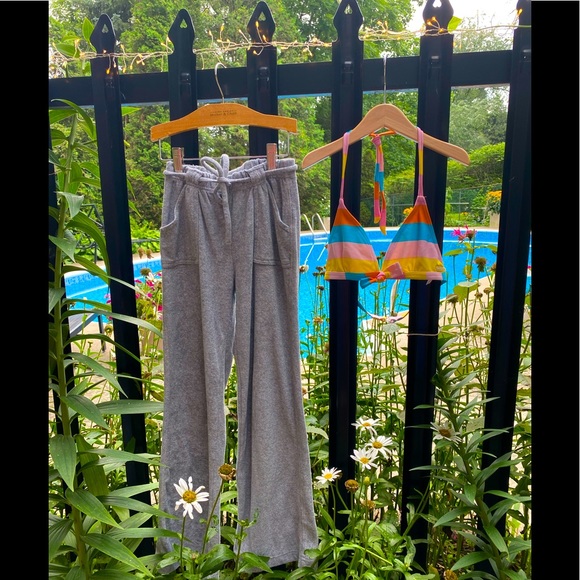 Gap Kid’s light grey, soft terry, lounge pant - Picture 2 of 3